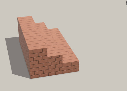Bricked three stair